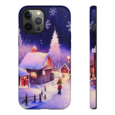 Christmas Homes in the Snow - Impact Resistant Phone Case iPhone 12 Pro Max Matte